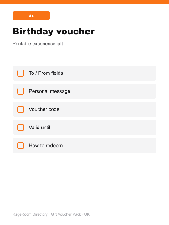 Party Planner + Gift Voucher Bundle sample page 2