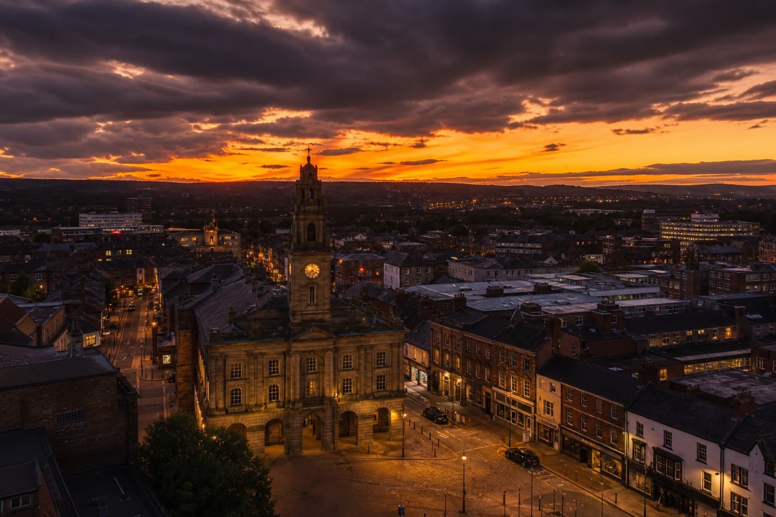 Newcastle Under Lyme skyline